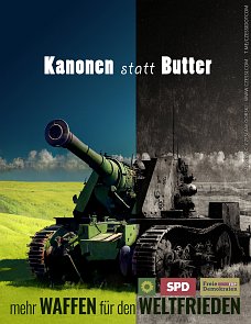 politischer Poster von Czeslaw Gorski - kanonen statt butter