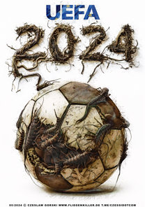 politischer Poster von Czeslaw Gorski - verfaulte fußball europameisterschaft