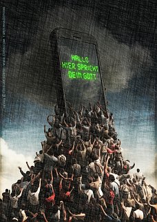 politischer Poster von Czeslaw Gorski - dein gott hat gesprochen