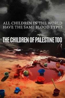 politischer Poster von Czeslaw Gorski - children of palestine