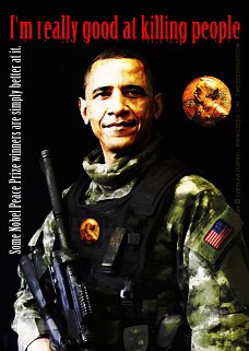 politischer Poster von Czeslaw Gorski - obamaein toetender held