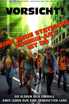 politischer Poster von Czeslaw Gorski - klimakleber zombi